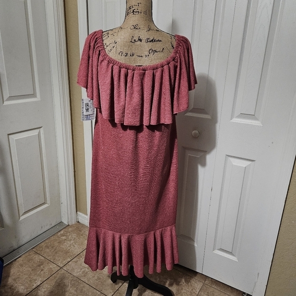LuLaRoe NWT Cici Mauve Pink Dress Size XL - Picture 4 of 12